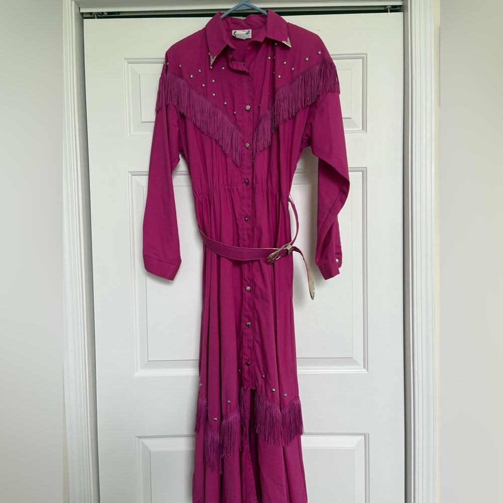Magenta Fringe Dancing Dress
